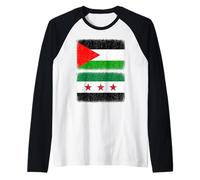 Grafica della Bandiera della Palestina e della Siria per Uomini, Donne e Bambini Maglia con Maniche Raglan