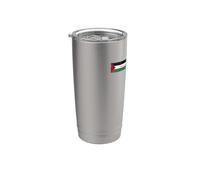Grafica della bandiera della Palestina per uomini, donne, bambini Bicchiere termico in acciaio inox doppia parete