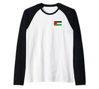Grafica della bandiera della Palestina per uomini, donne, bambini Maglia con Maniche Raglan