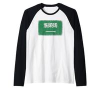Grafica della bandiera dell'Arabia Saudita per uomini, donne, bambini Maglia con Maniche Raglan