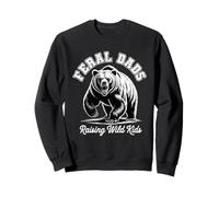 Grafica della paternità dell'orso Arrabbiato di Feral Dads Raising Wild Kids Felpa