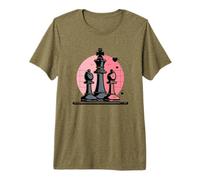 Grafica dell'alfiere e del re degli Scacchi Maglietta Premium