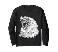 Grafica dell'aquila patriottica Che urla Maglia a Manica