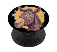 Grafica dell'asino confuso per un look comico PopSockets PopGrip Adesivo