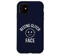 Grafica delle emozioni digitali del volto glitch a riposo Custodia per iPhone 11