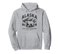 Grafica dell'orso Montano dell'Alaska, Amante della Natura, Souvenir di Viaggio Felpa con Cappuccio