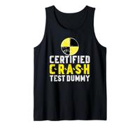 Grafica divertente certificata per crash test di incidente stradale Canotta
