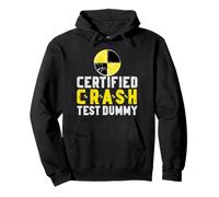 Grafica divertente certificata per crash test di incidente stradale Felpa con Cappuccio