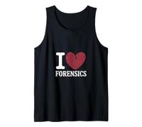 Grafica Divertente con Impronte digitali I Love Forensics dicendo Canotta