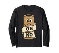 Grafica Divertente con Scritta Oh No Sarcastic Ironic Maglia a Manica