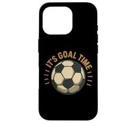 Grafica divertente da calcio "It's Goal Time" Custodia per iPhone 16 Pro