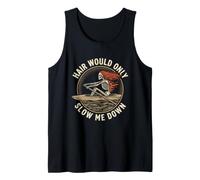 Grafica Divertente di Bald Rower Skull Crew Sculling Canotta