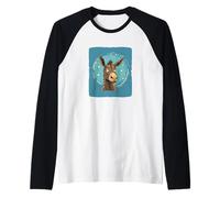 Grafica divertente e confusa dell'asino per un tocco ridente Maglia con Maniche Raglan