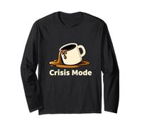 Grafica Divertente Minima del caffè versato della modalità di Crisi Maglia a Manica