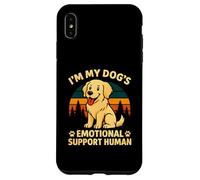 Grafica divertente per amanti dei cani con scritta "I'm My Dog's Emotional Support Custodia per iPhone XS Max