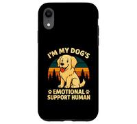 Grafica divertente per amanti dei cani con scritta "I'm My Dog's Emotional Support Custodia per iPhone XR