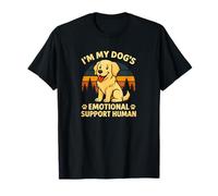 Grafica Divertente per Amanti dei Cani con Scritta I'm My Dog's Emotional Support Maglietta