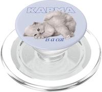 Grafica divertente per amanti dei gatti Karma Is A Cat PopSockets PopGrip per MagSafe