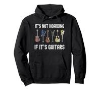 Grafica divertente per chitarristi con scritta "It's Not Hoarding If It's Guitars" Felpa con Cappuccio