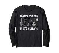 Grafica divertente per chitarristi con scritta "It's Not Hoarding If It's Guitars" Maglia a Manica