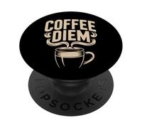 Grafica divertente per gli amanti del caffè di Coffee Diem - Bold Coffee Pun PopSockets PopGrip Adesivo