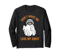 Grafica Don't Make Me Lose My Sheet Ghost Raccoon Maglia a Manica