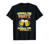 Grafica Double The Party Double The Fun Beer Maglietta