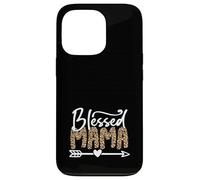 Grafica elegante con stampa leopardata della mamma benedetta Custodia per iPhone 13 Pro
