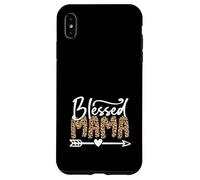 Grafica elegante con stampa leopardata della mamma benedetta Custodia per iPhone XS Max