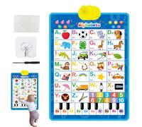 Grafica elettronica da parete con alfabeto, poster musicale per bambini impara giocattoli educativi, poster pettine da parete per età 1 2 3 strumenti digitali da parete per bambini Electronic 4 5