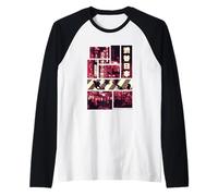 Grafica estetica streetwear giapponese degli anni '90 di Tokyo Maglia con Maniche Raglan