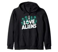 Grafica Extraterrestre Carina I Love Aliens Felpa con Cappuccio