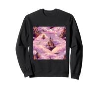 Grafica Fantasy Castle Sky Dragons Floating Kingdom Felpa