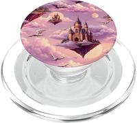 Grafica Fantasy Castle Sky Dragons Floating Kingdom PopSockets PopGrip per MagSafe