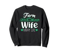 Grafica Farm Wife Vita Campagna Moglie Amore Cuore Felpa