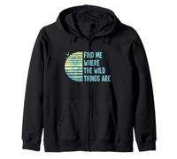 Grafica Find Me Where The Wild Are Retro Mountain Felpa con Cappuccio