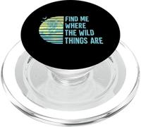Grafica "Find Me Where The Wild Are Retro Mountain" PopSockets PopGrip per MagSafe