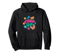 Grafica Floreale Bloom Like a Butterfly Felpa con Cappuccio