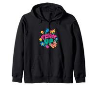 Grafica Floreale Bloom Like a Butterfly Felpa con Cappuccio