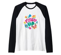 Grafica Floreale Bloom Like a Butterfly Maglia con Maniche Raglan