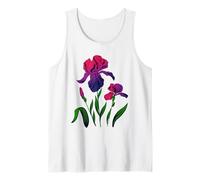 Grafica floreale botanica di fiori selvatici con fiori di ir Canotta