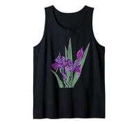 Grafica floreale botanica di fiori selvatici con fiori di ir Canotta