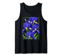 Grafica floreale botanica di fiori selvatici con fiori di ir Canotta