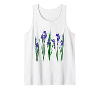 Grafica floreale botanica di fiori selvatici con fiori di ir Canotta