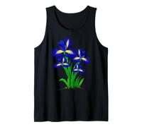 Grafica floreale botanica di fiori selvatici con fiori di ir Canotta