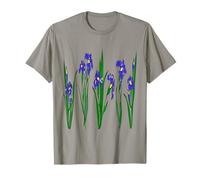 Grafica floreale botanica di fiori selvatici con fiori di ir Maglietta