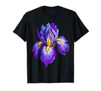 Grafica floreale botanica di fiori selvatici con fiori di ir Maglietta