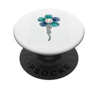 Grafica floreale di Seattle Fiori floreali da baseball della città di Seattle PopSockets PopGrip Adesivo