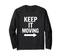 Grafica Freccia Motivazionale Keep It Moving Maglia a Manica