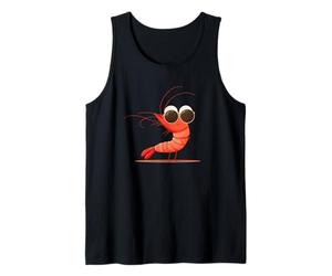 Grafica Fresca di Frutti di Mare di gamberetti con Occhiali da Canotta